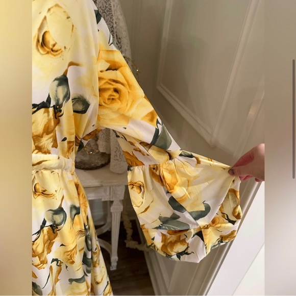 NWT Junk Gypsy QMP Floral Boho Tie Waist Maxi Dress - Picture 4 of 10